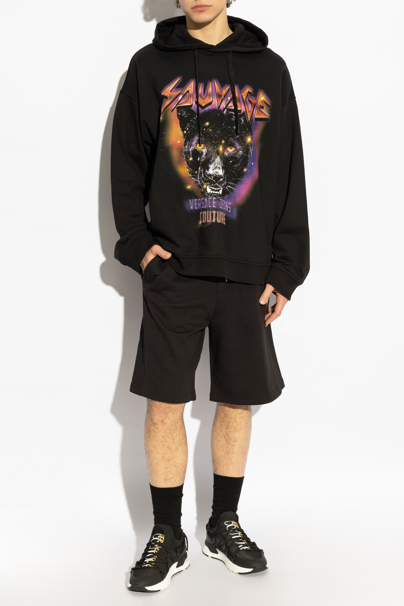 Versace Jeans Couture Shorts with logo appliqué | Men's